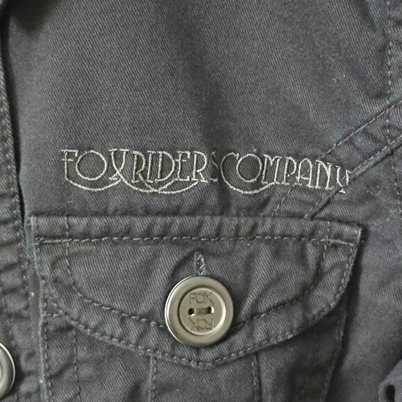 Fox Riders Company Black Utility Streetwear Jacket Medium - Picture 7 of 15